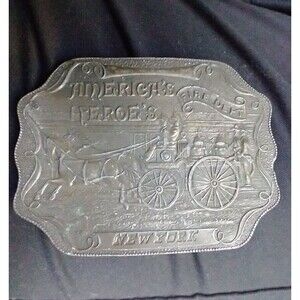 America's heroes new York fire department belt buckle by lewis buckles NYFD